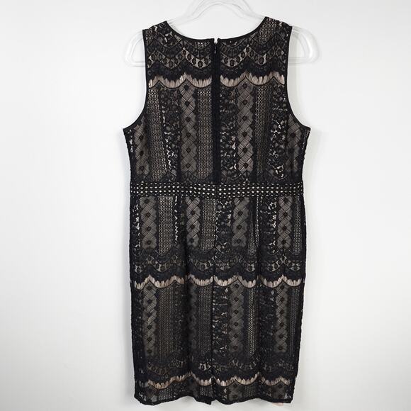 Chico's Black Lace Sleeveless Shift Dress - Picture 3 of 8